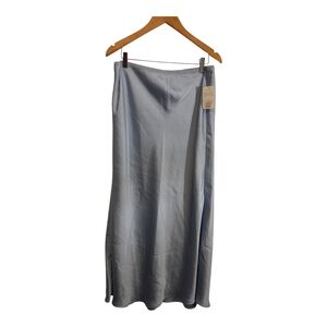 A New Day Light Blue Midi Skirt